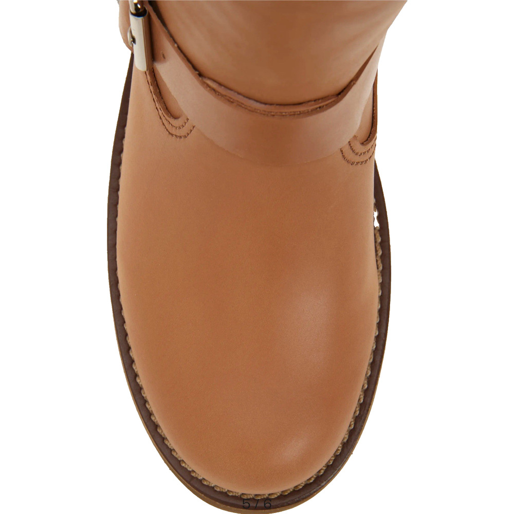 NIB Jeffrey Campbell Standoff Moto Engineer Boots Tan Leather Size 6 - Picture 4 of 5